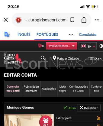 Photo escort girl Monique gomes: the best escort service